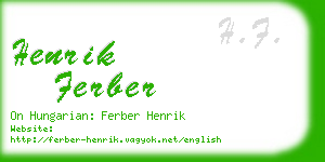 henrik ferber business card